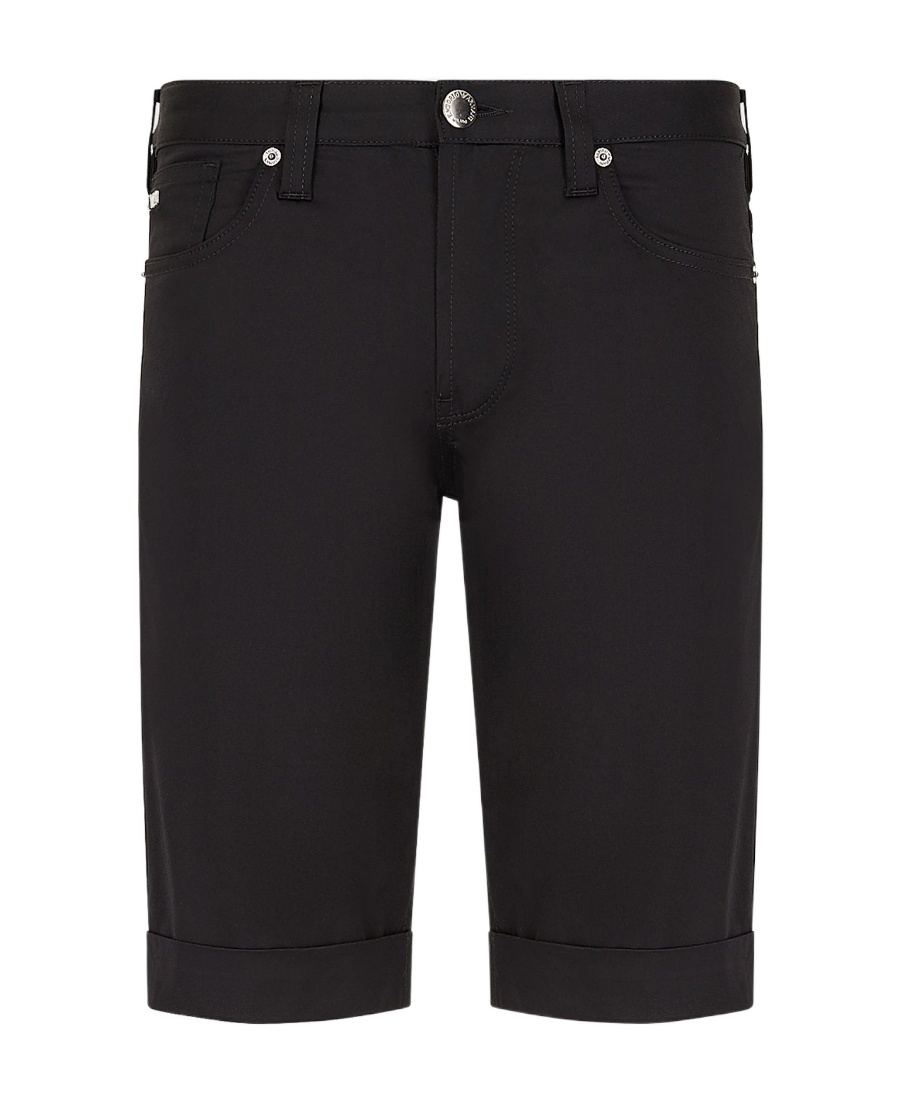Emporio Armani Fitted Tailored Shorts In Black