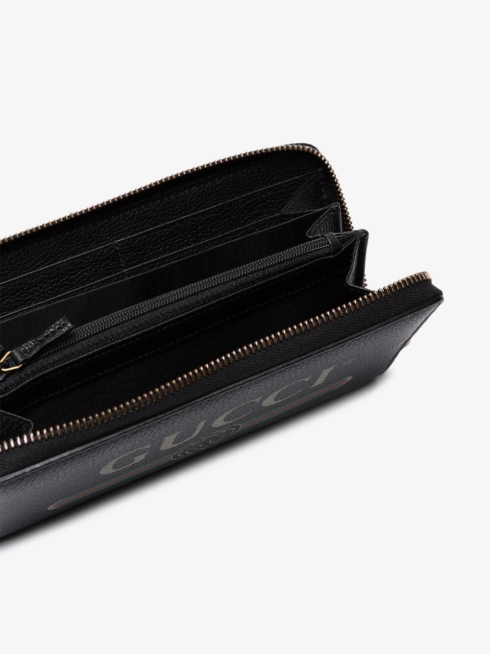 Gucci Logo Zip Around Wallet In Black