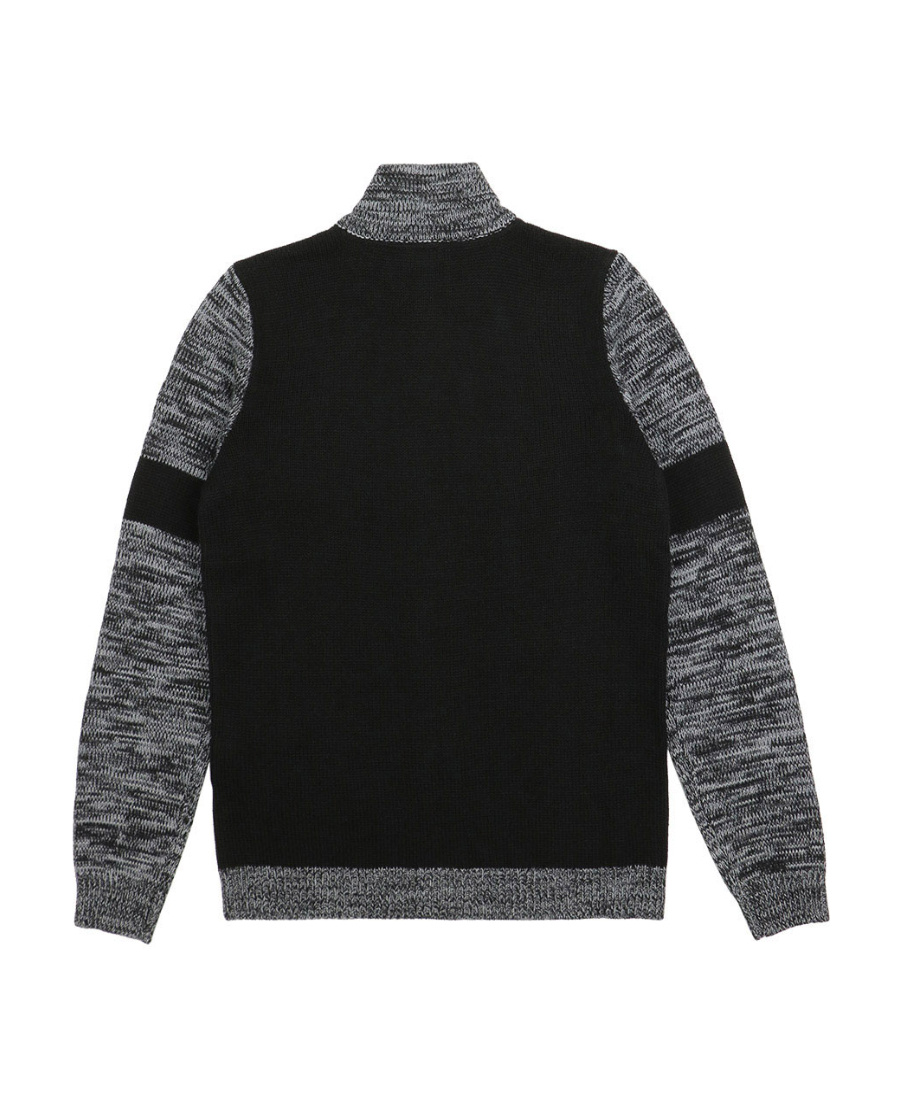 Ea7 Knitted Cardigan In Black
