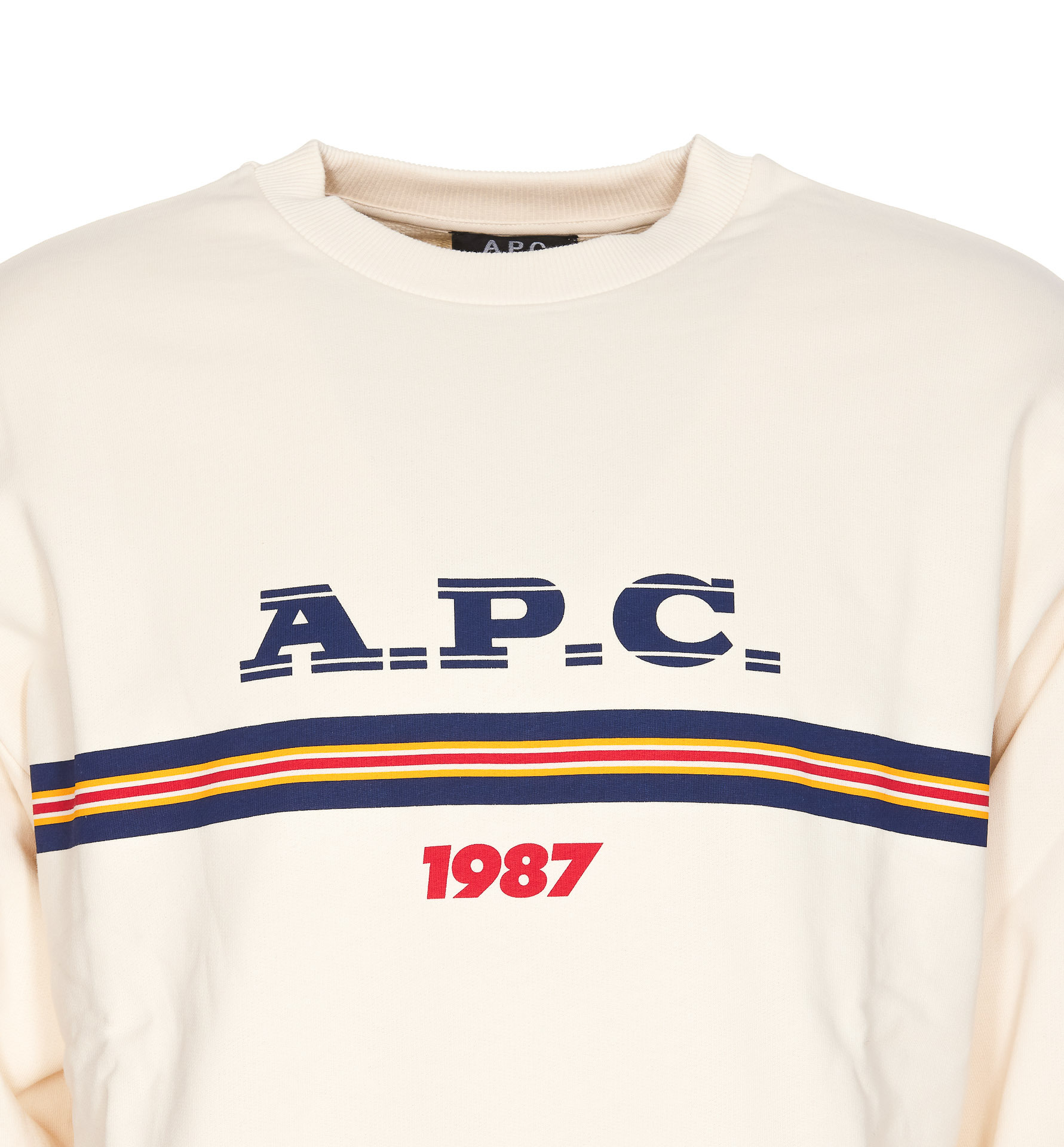 Apc Adam Logo-print Cotton Sweatshirt In White