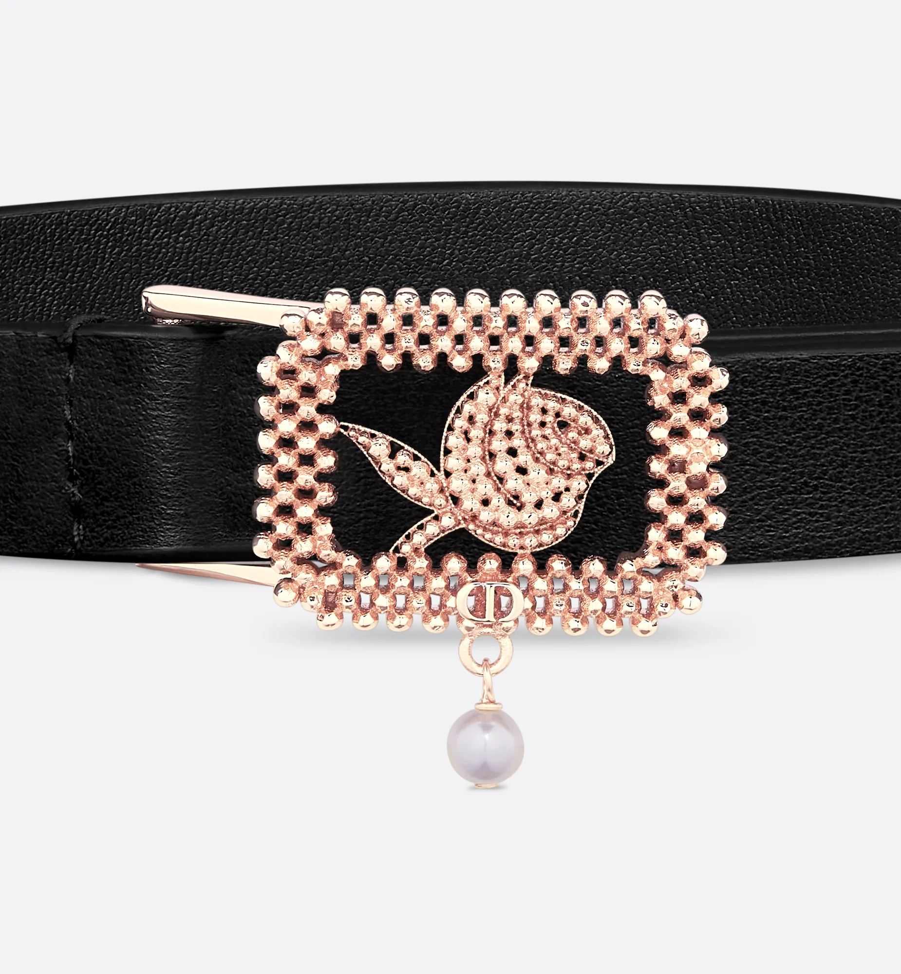 Dior Rose Belt Light In Black
