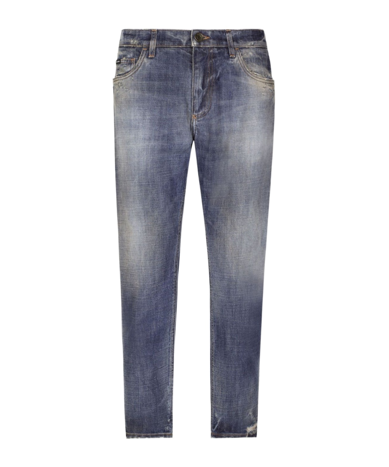 Dolce & Gabbana Slim-fit Cotton Jeans In Gray