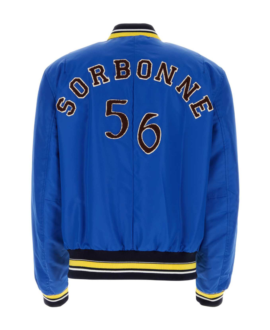 Wales Bonner Logo-patch Bomber Jacket In Blue