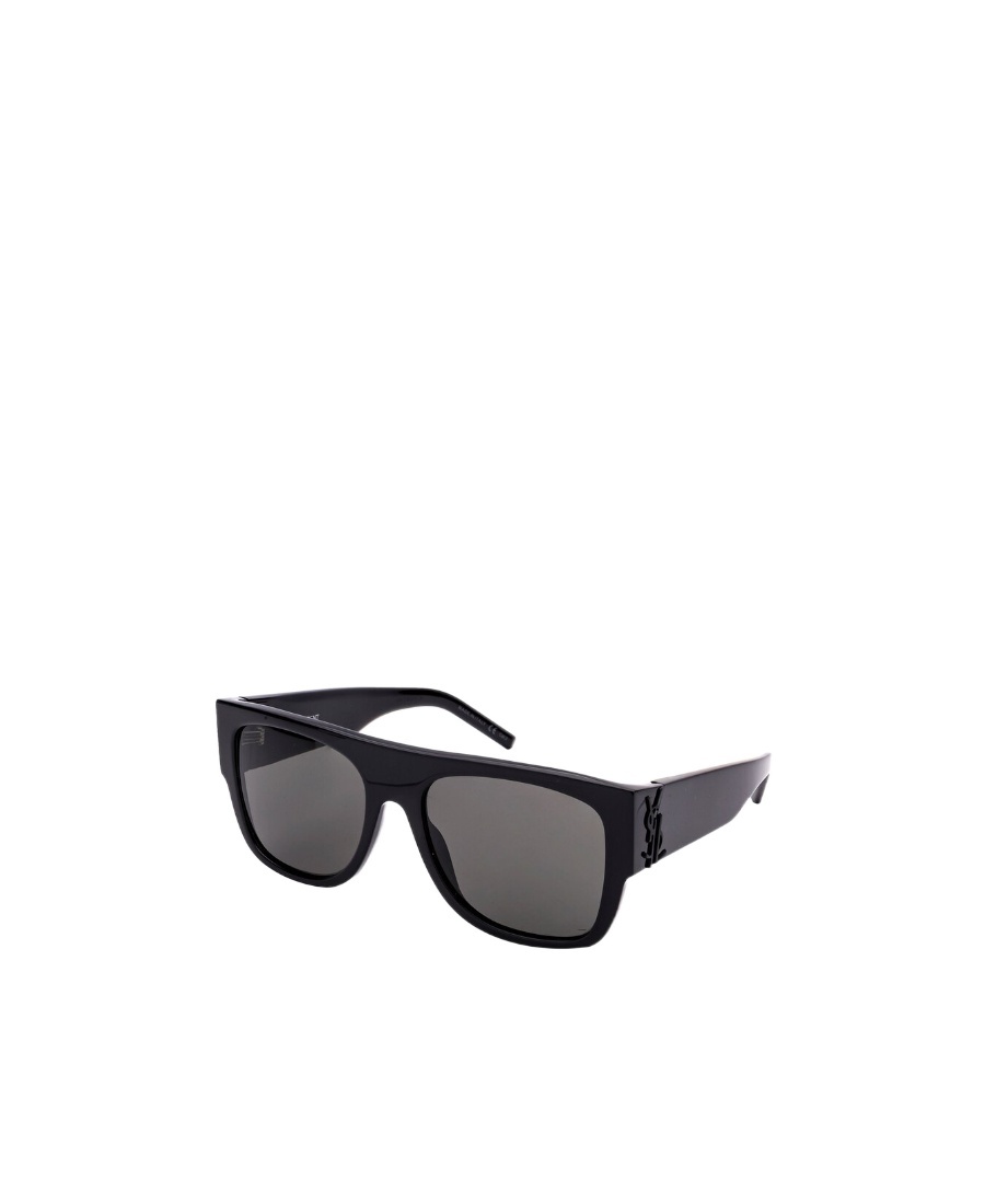 Saint Laurent Logo Sunglasses In Gray