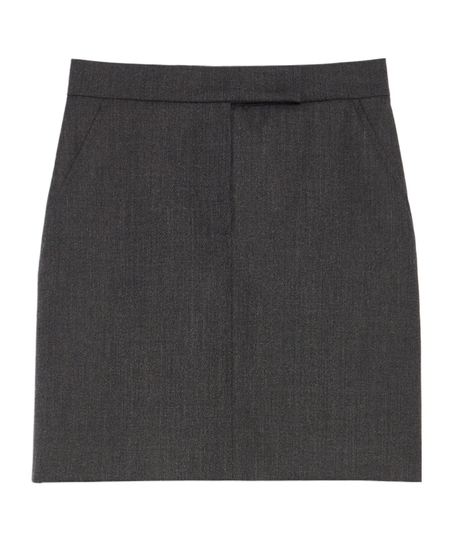 Max Mara Wool Gabardine Mini Skirt In Black