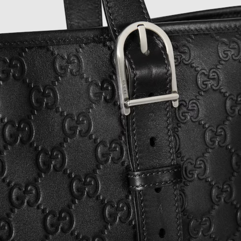 GUCCI GUCCI GG EMBLEM LARGE TOTE BAG