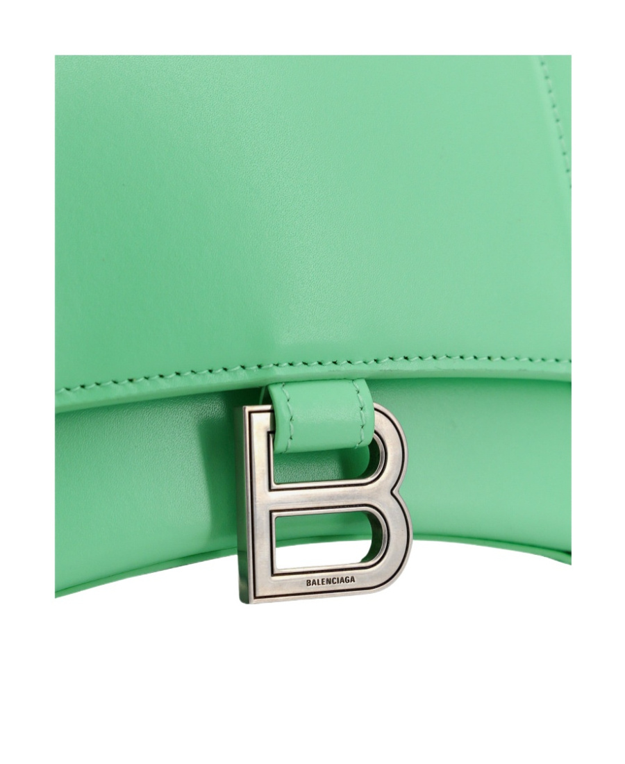 Balenciaga Mint Green Leather Small Hourglass Handbag In Green