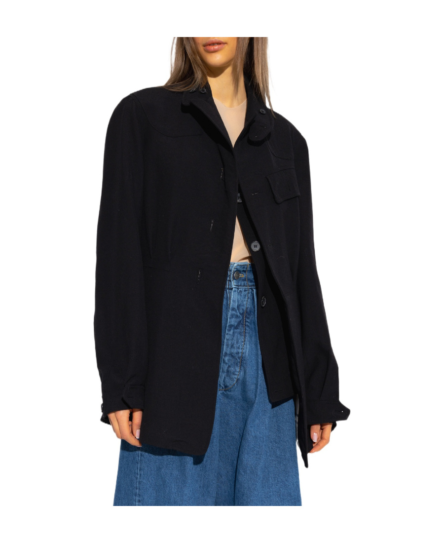 Maison Margiela Check-pattern Inside-out Jacket In Black