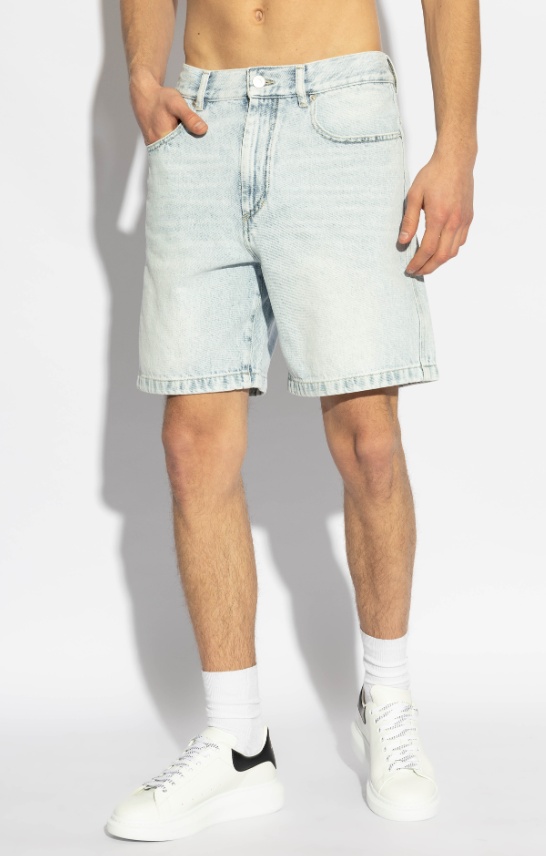 Isabel Marant Blue Jeffry Shorts In White