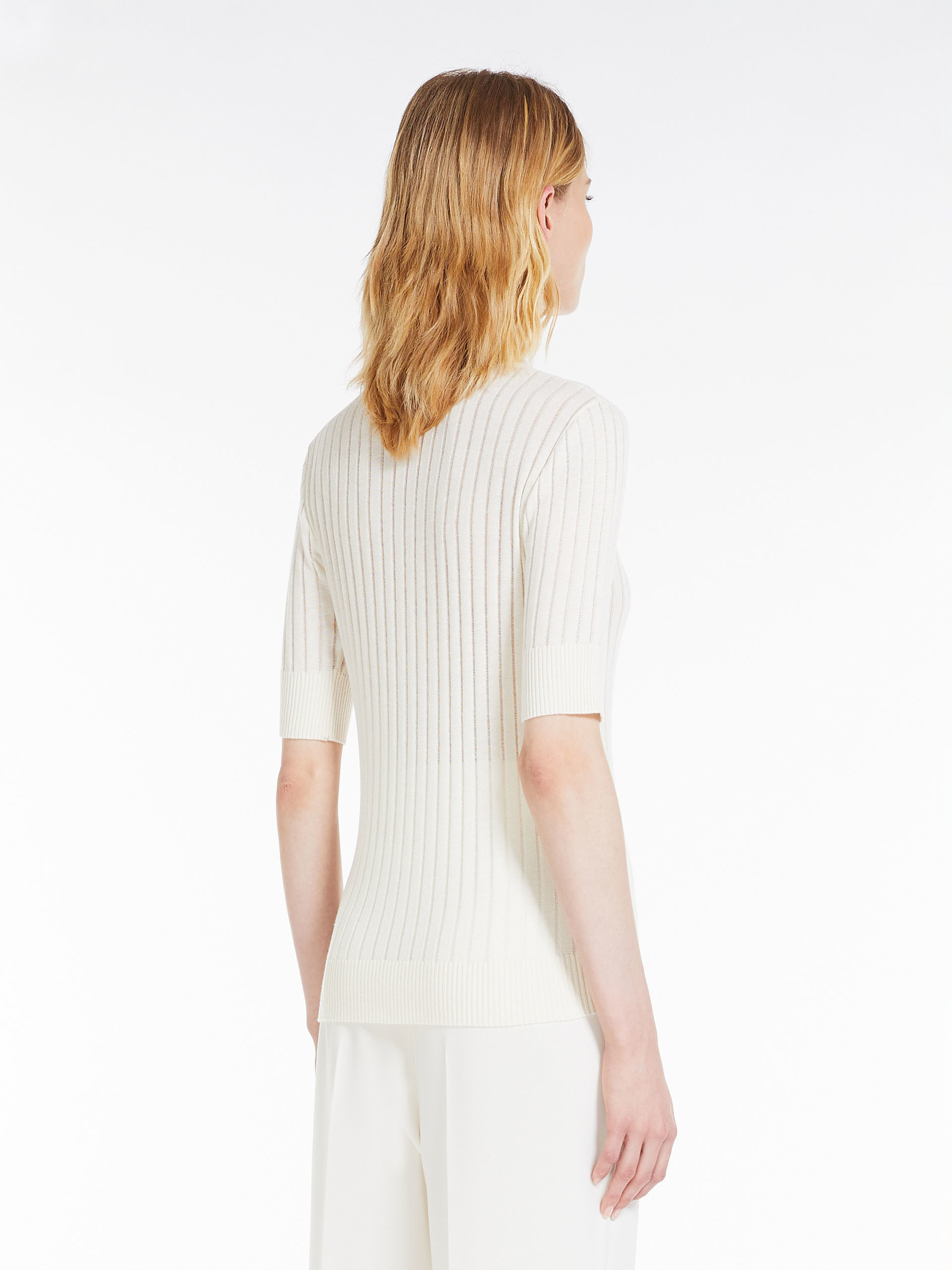 MAX MARA WOOL SHORT-SLEEVED SWEATER