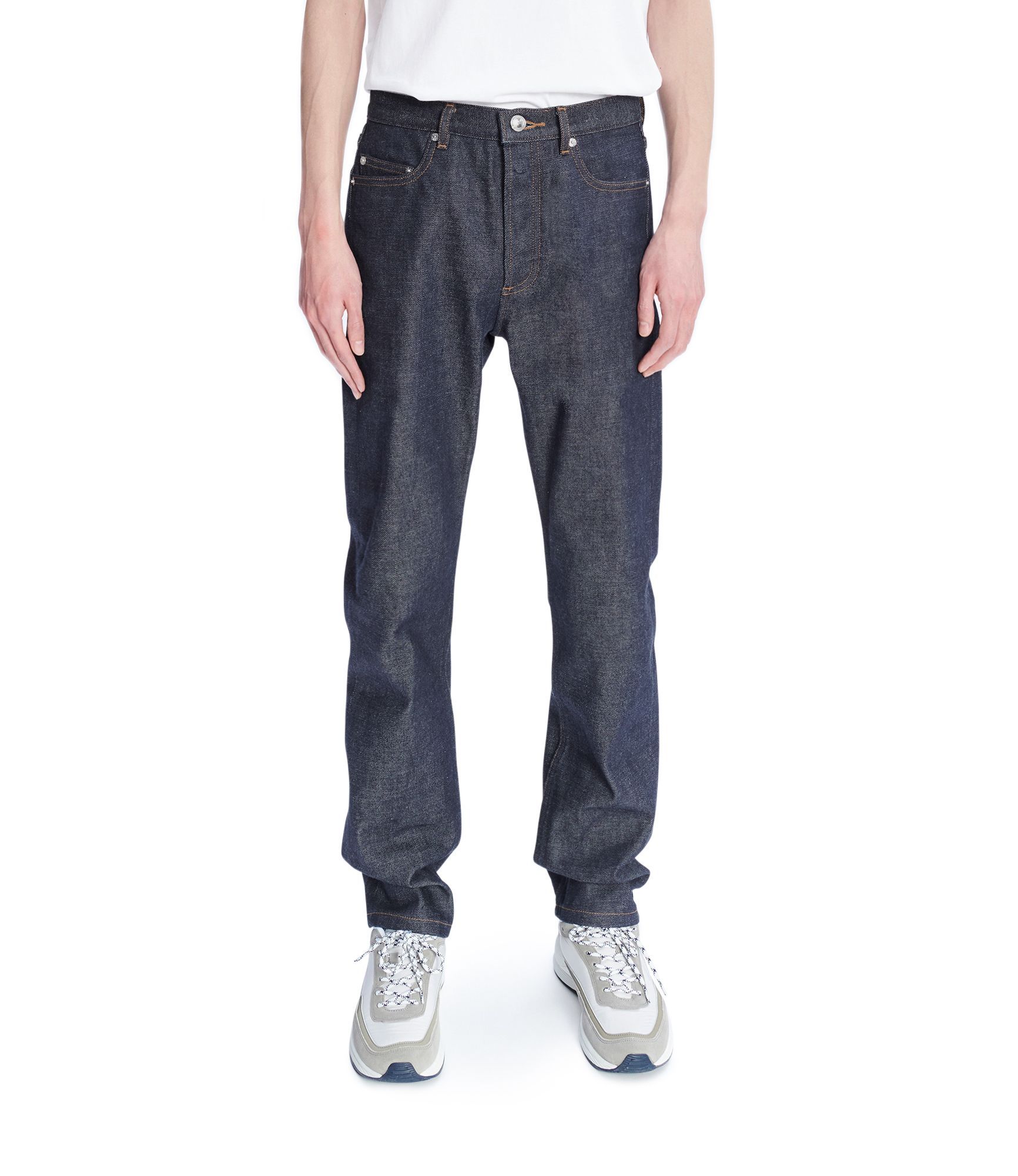 Apc High-rise Belt-loop Jeans In Black