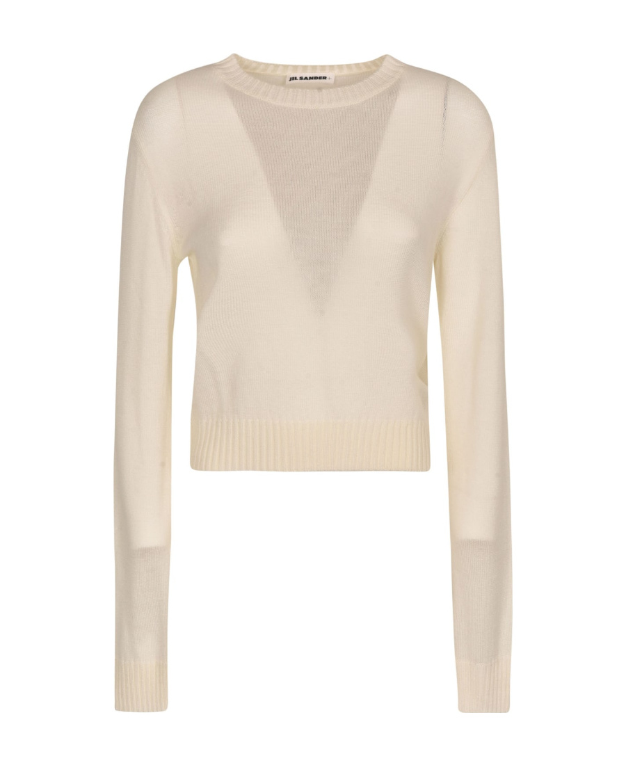 Shop Jil Sander Crew-neck Wool Jumper In Nude