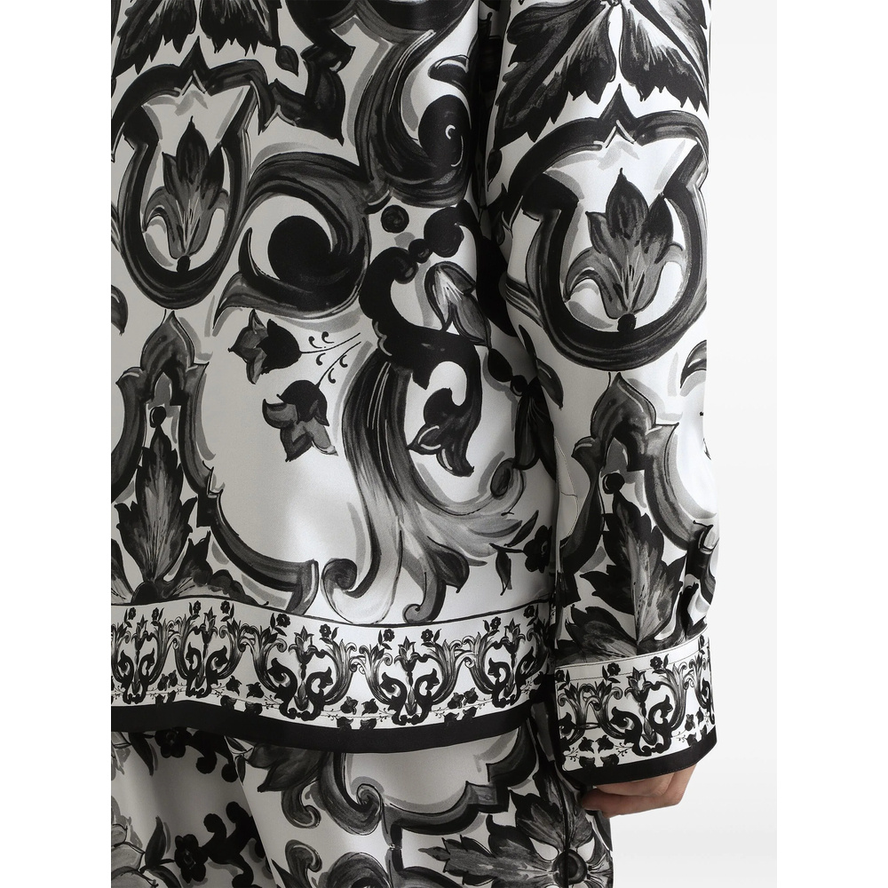 Dolce & Gabbana Majolica-print Twill Vanity Shirt