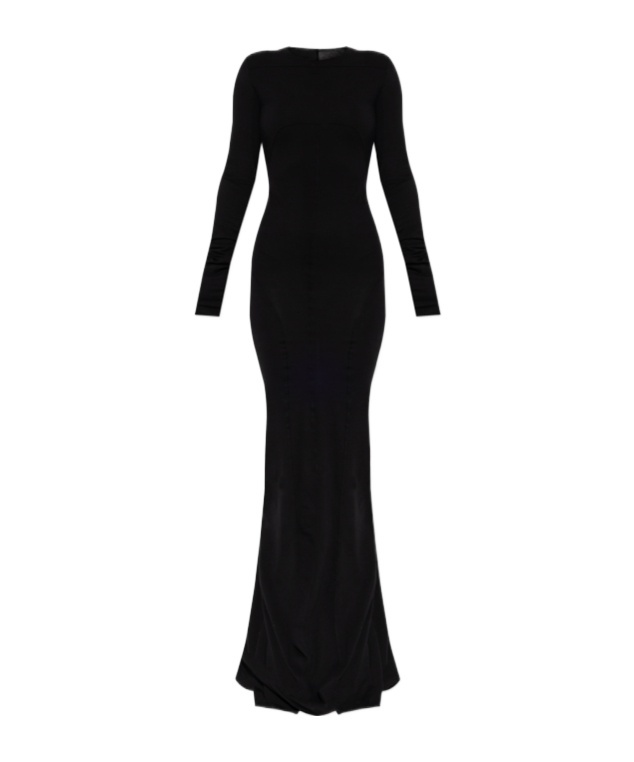Rick Owens Drkshdw Long Sleeve Dress In Black