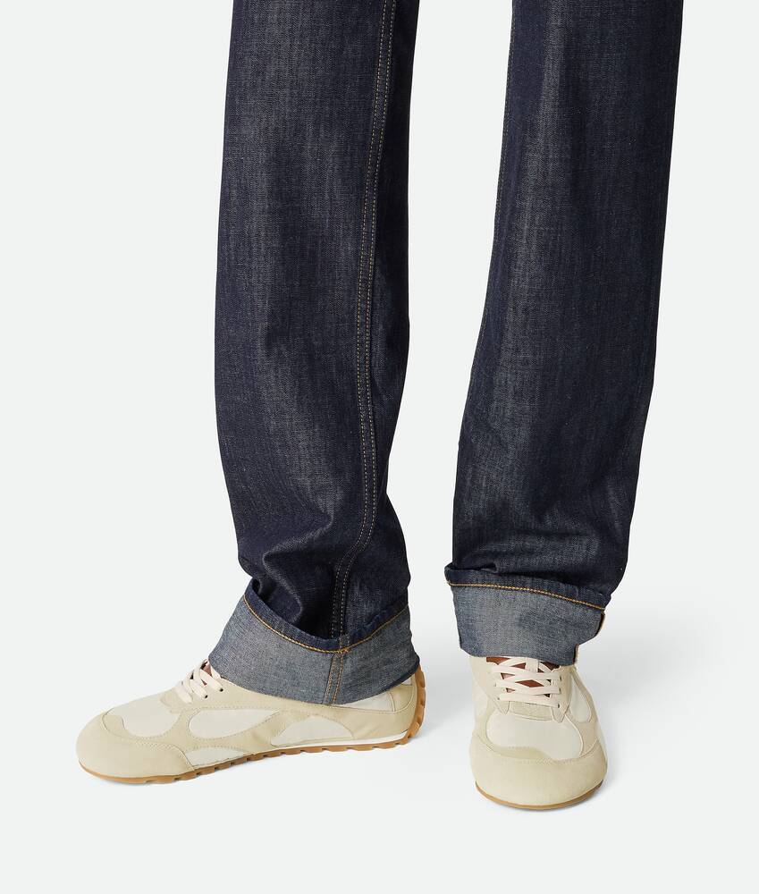 Bottega Veneta Orbit Leather-trimmed Suede And Shell Sneakers