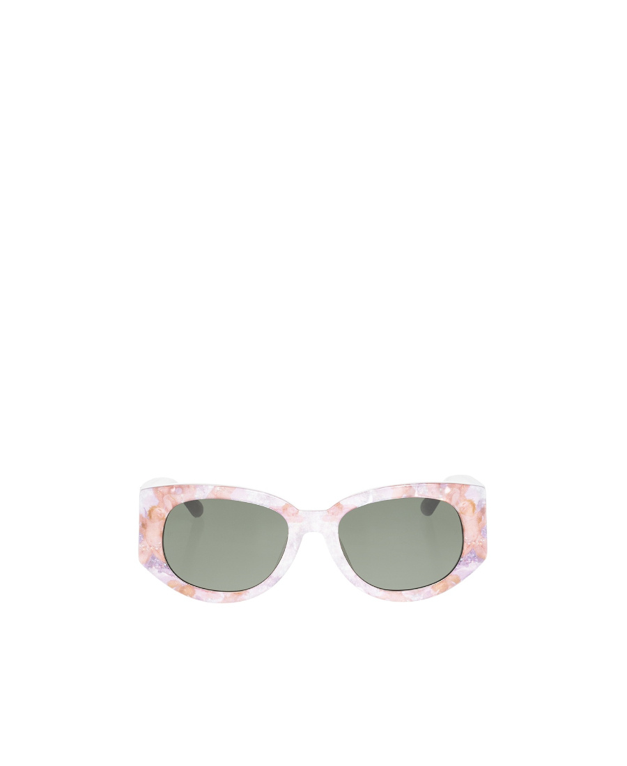 Linda Farrow X Sara Shakeel Debbie Floral Printed Sunglasses In Gray