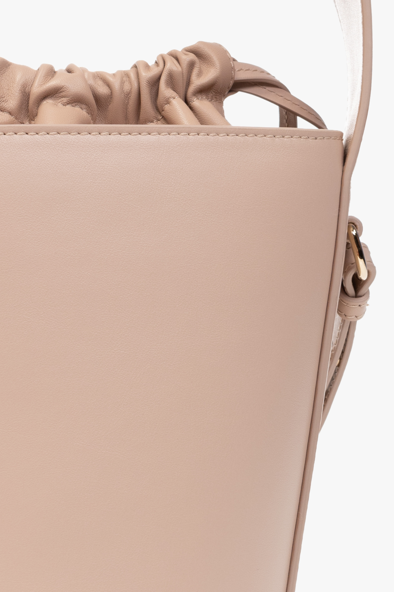 Chloé Sense Leather Bucket Bag In Nude