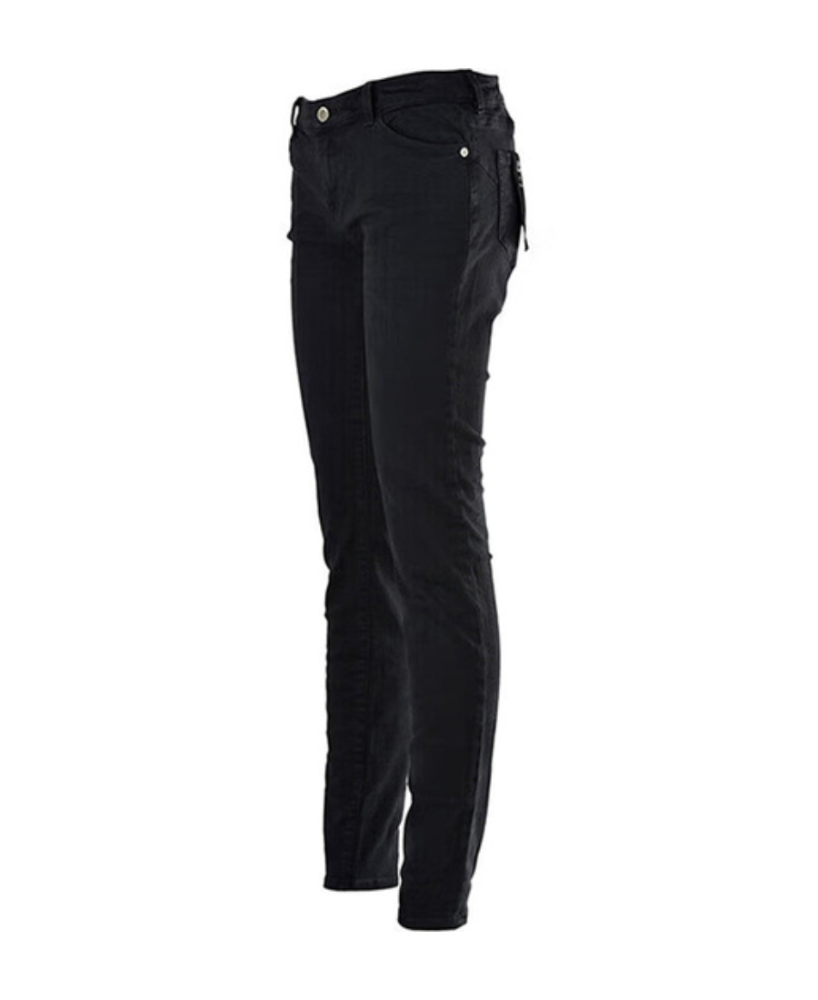 Emporio Armani Logo Denim Pants In Black