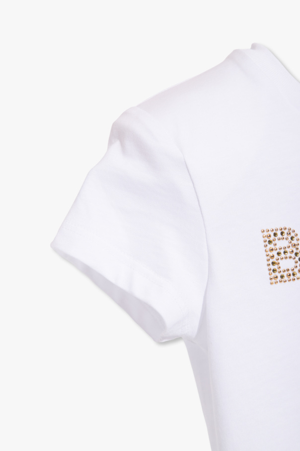 Balmain Logo-embellished Cotton T-shirt In White