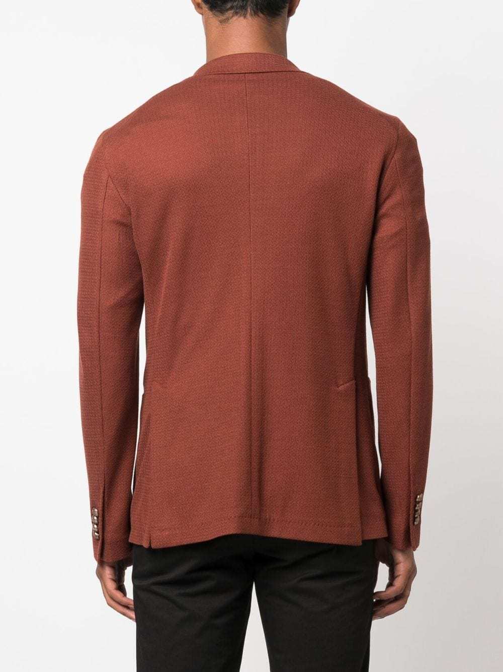 Tagliatore Single-breasted Cotton Blazer In Brown