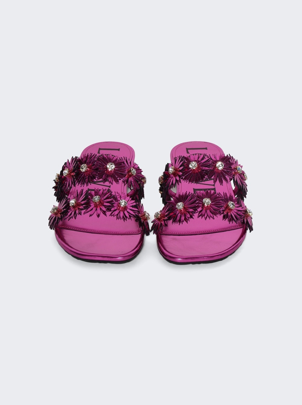 Loewe Petal Slippers In Pink