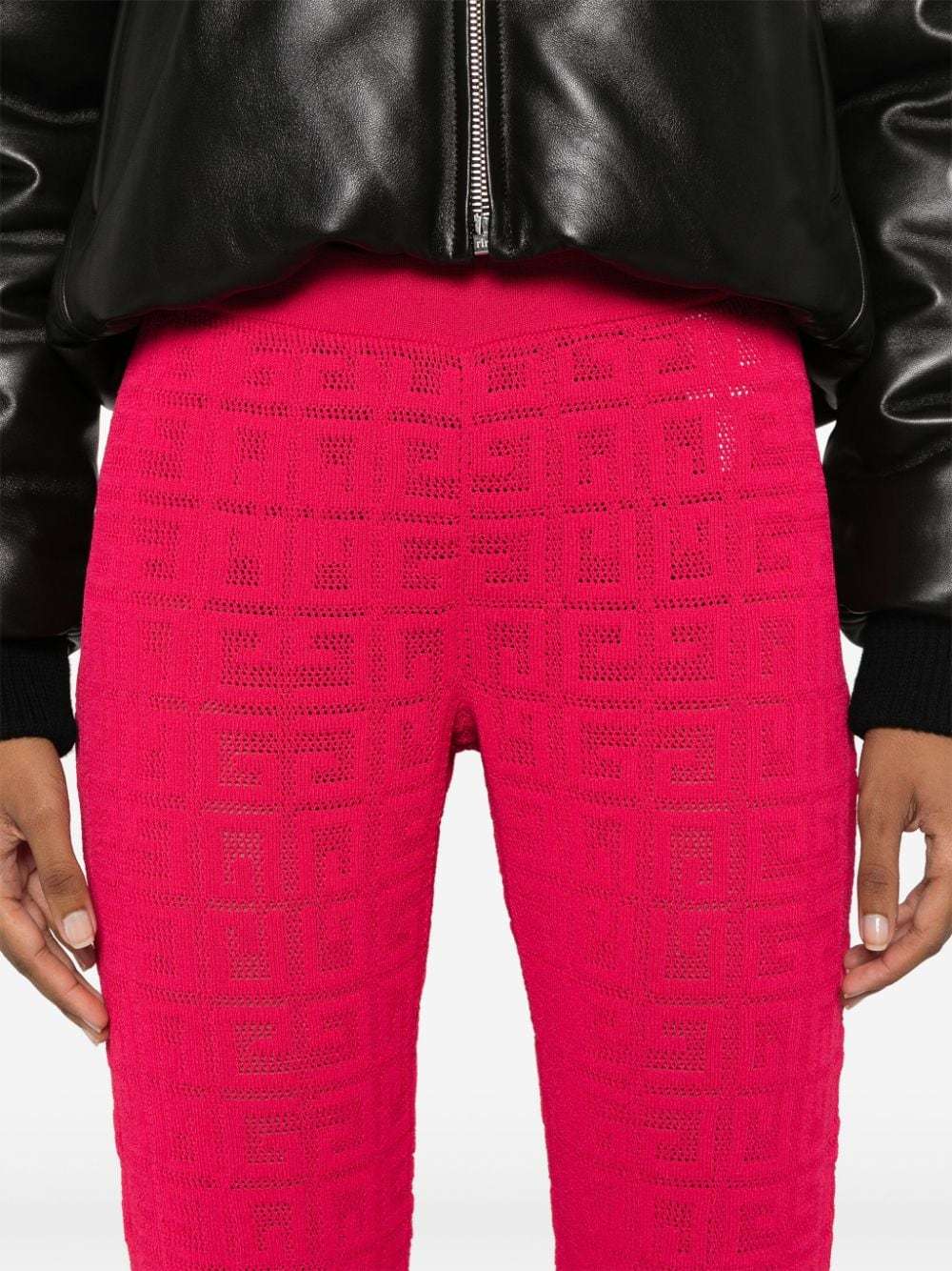 Givenchy 4g Pattern Bell Bottoms In Red