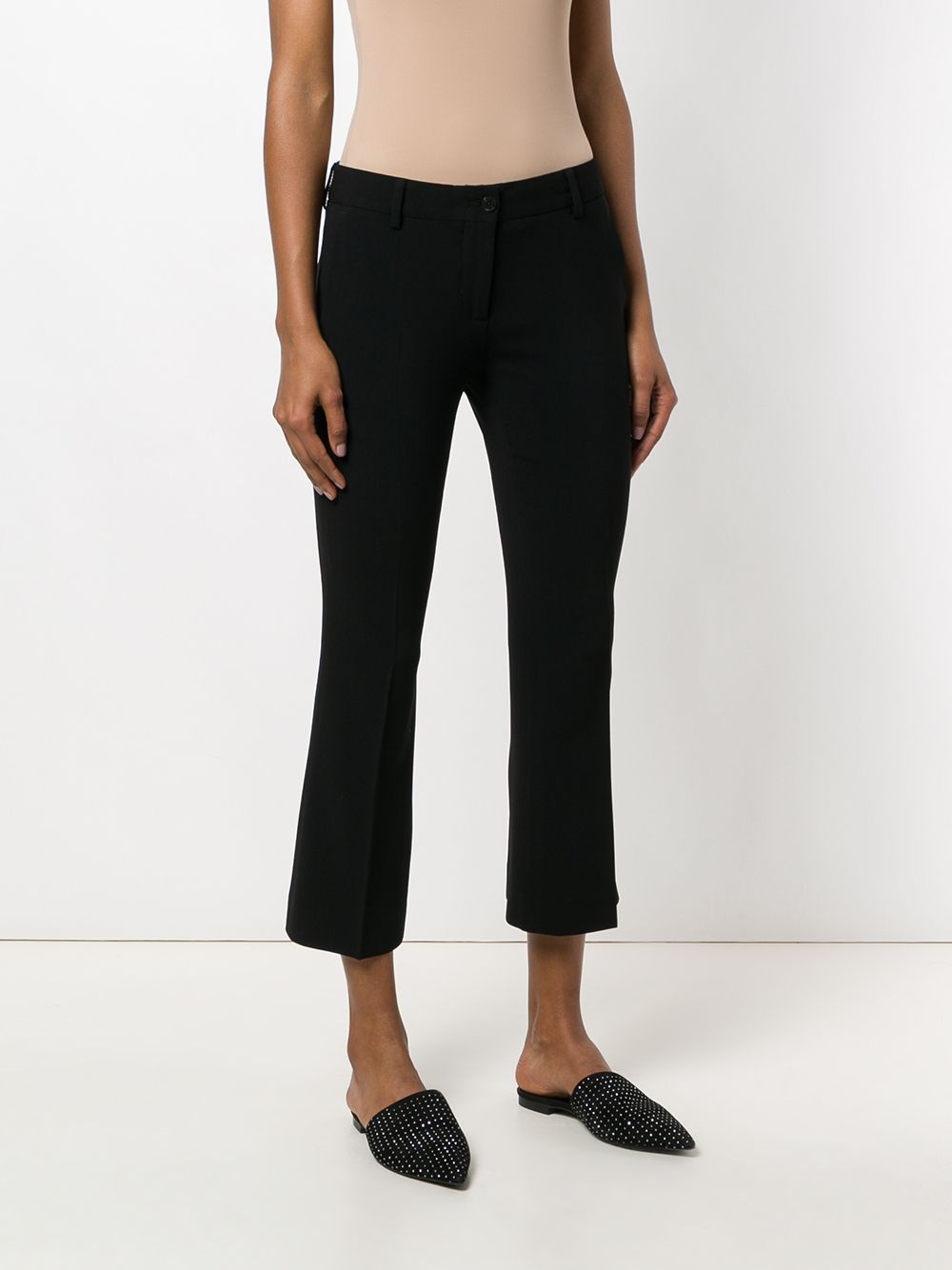 Shop Alberto Biani Classic Cropped Trousers In Black