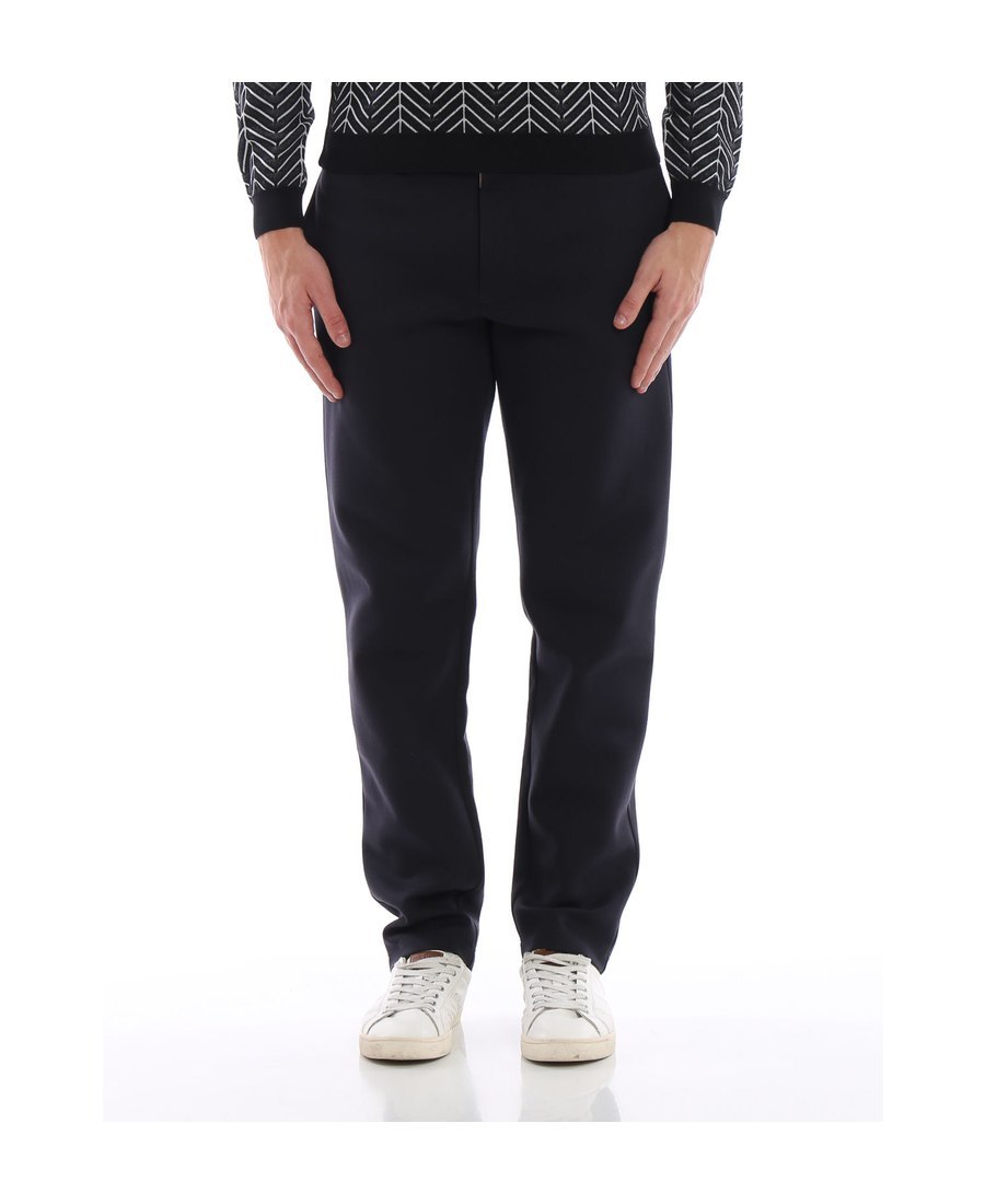 Giorgio Armani Regular Tapered Trousers In Black