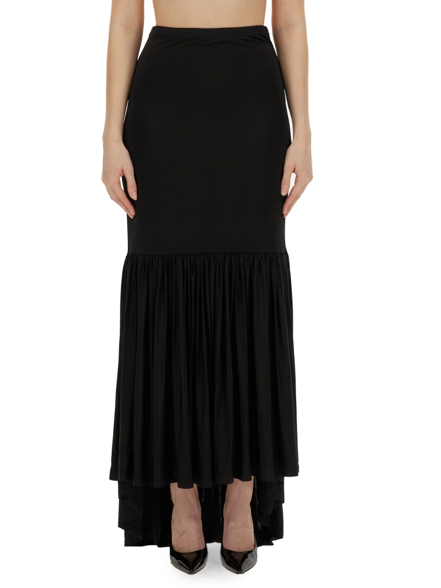 Nina Ricci Jersey Maxi Skirt In Black