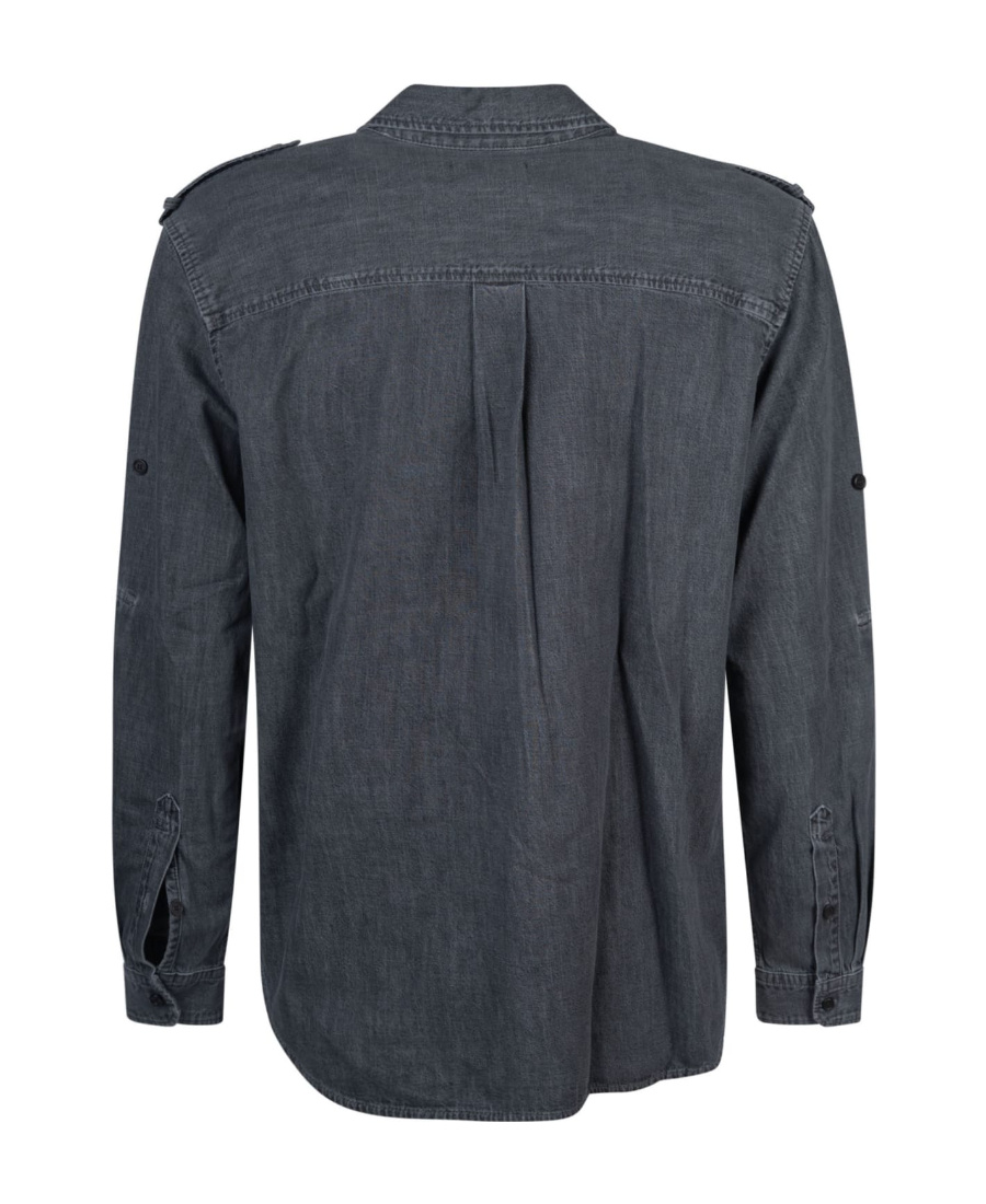 Isabel Marant Utility Shirt With Long Sleeves And Pockets In Black