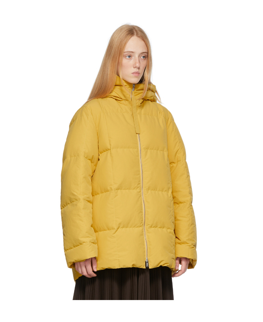 Jil Sander Oversized Padded Jacket In Yellow