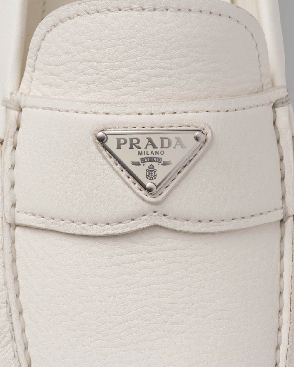 Prada Logo Details Loafers In Nude