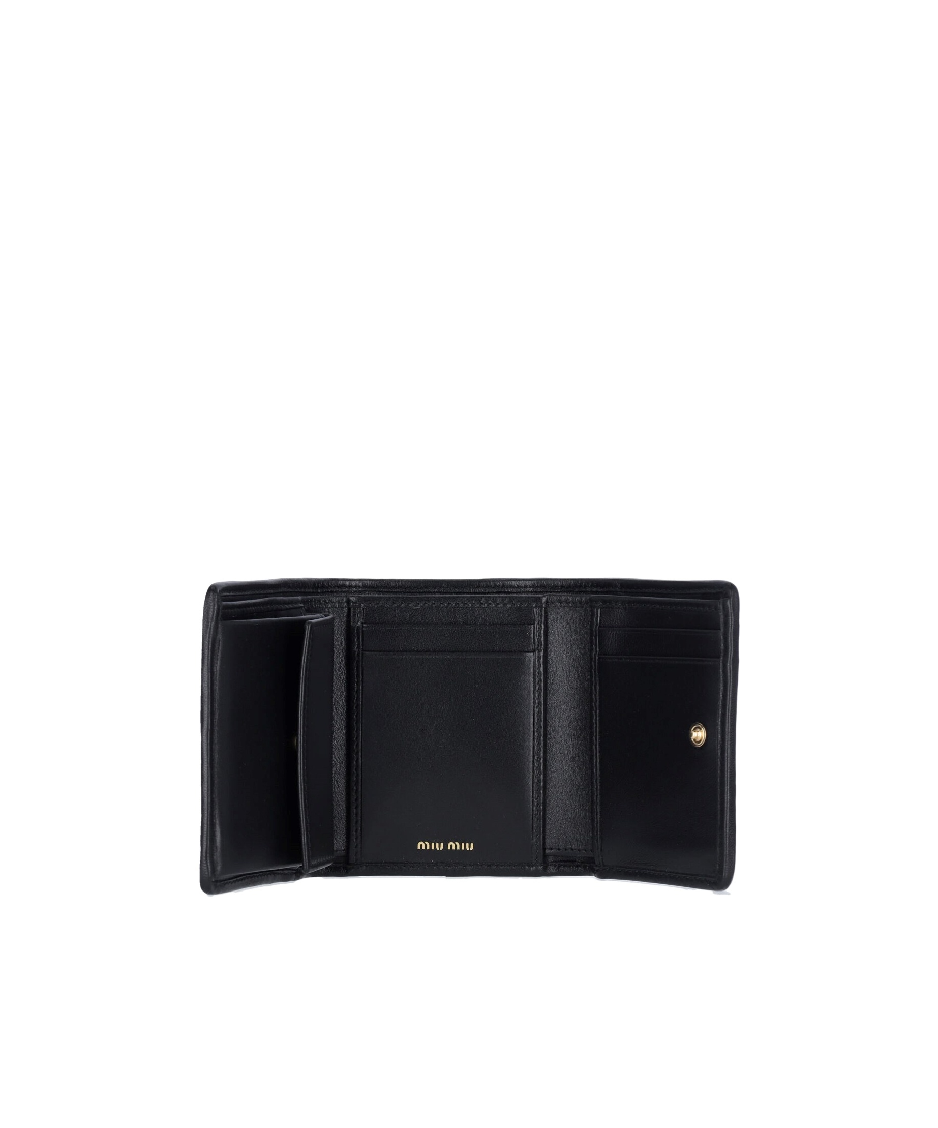 Shop Miu Miu Logo Wallet In Black