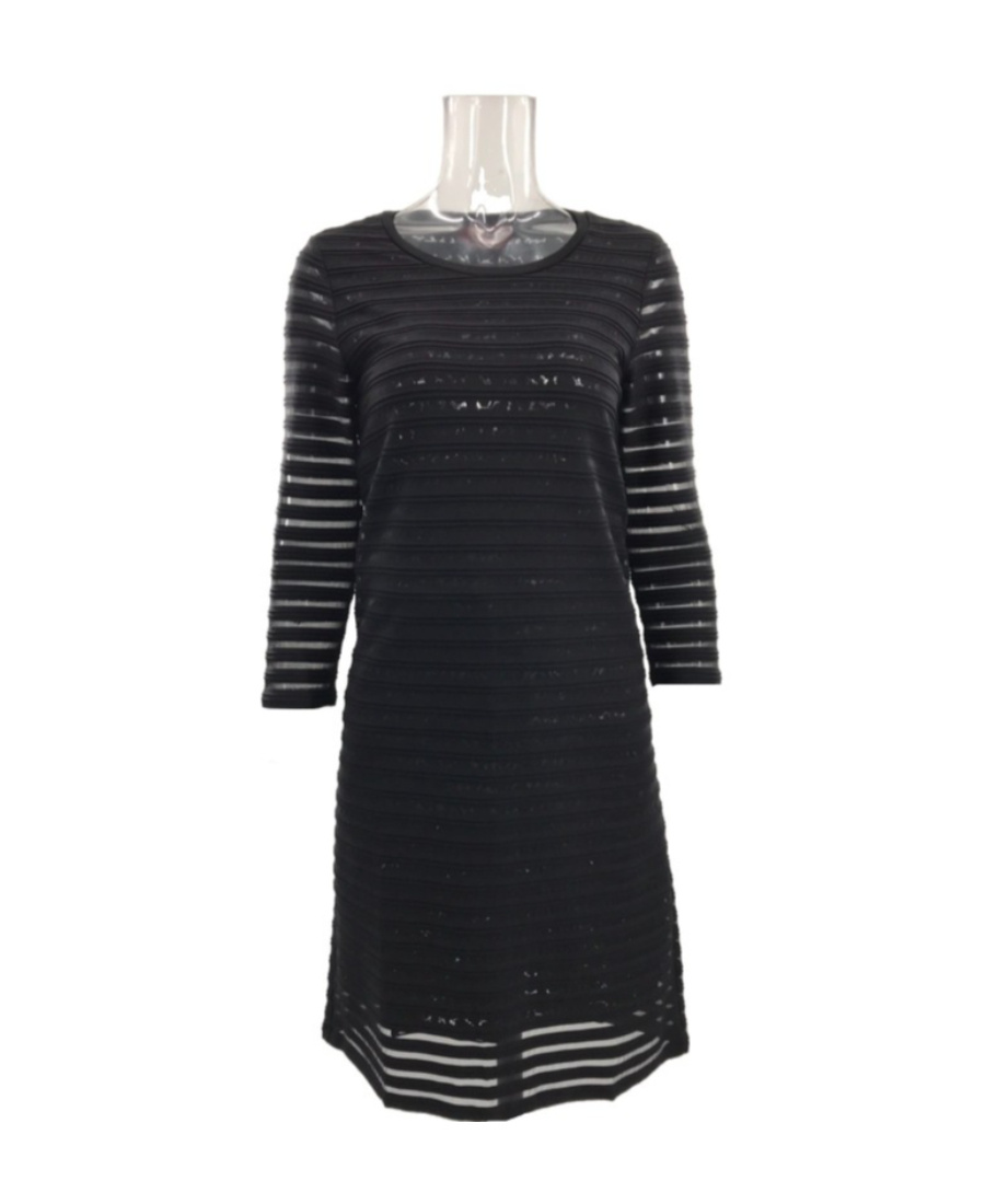 Max Mara Round Neck Dress In Black
