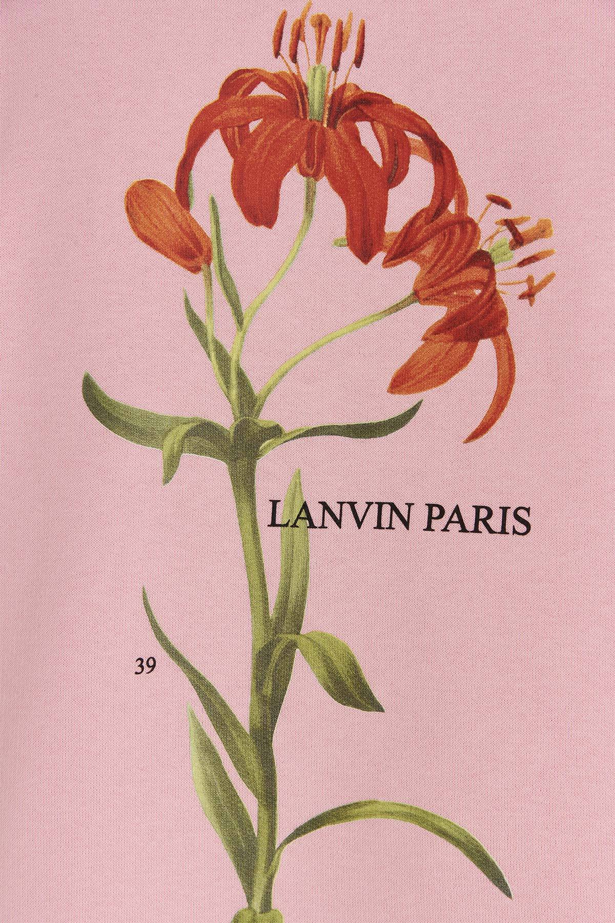 LANVIN RABBIT-EMBROIDERED DRAWSTRING HOODIE 