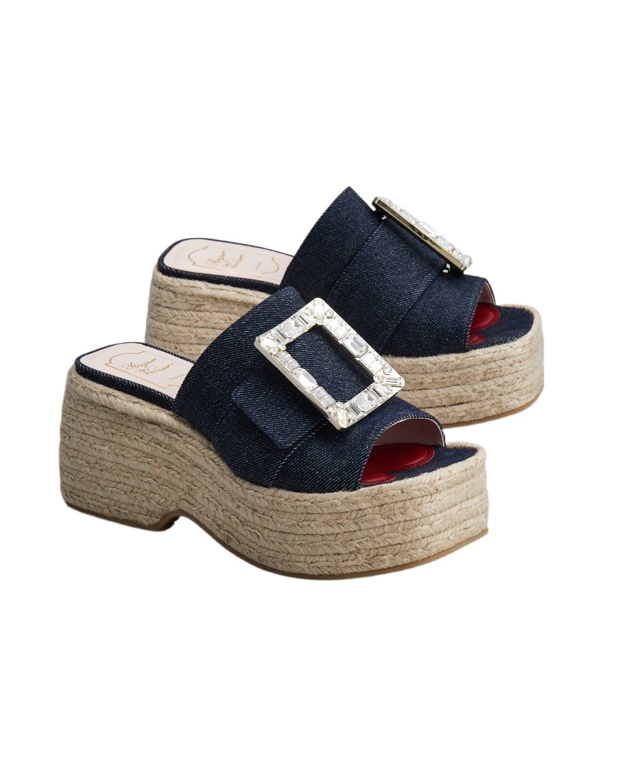 Roger Vivier Thick Sole Slippers In Multicolor