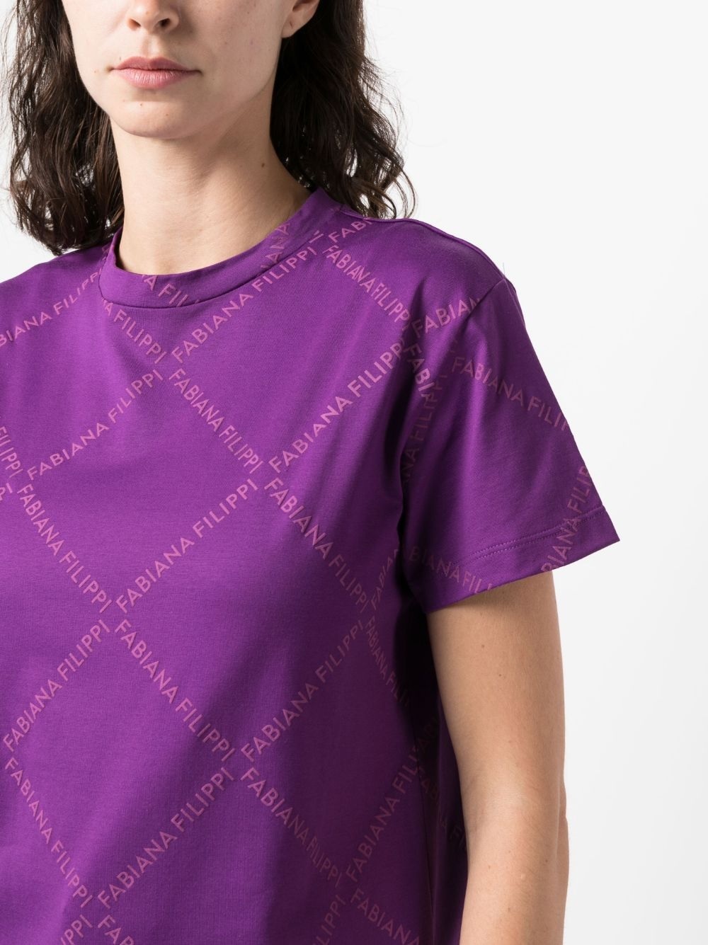 Shop Fabiana Filippi Short-sleeved T-shirt In Purple