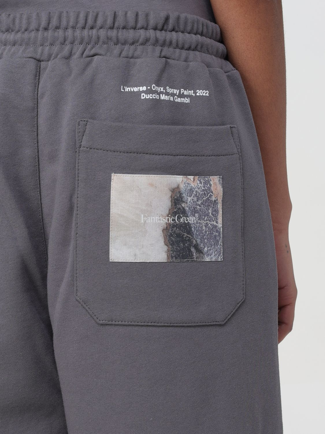 Msgm Drawstring Track Shorts In Gray