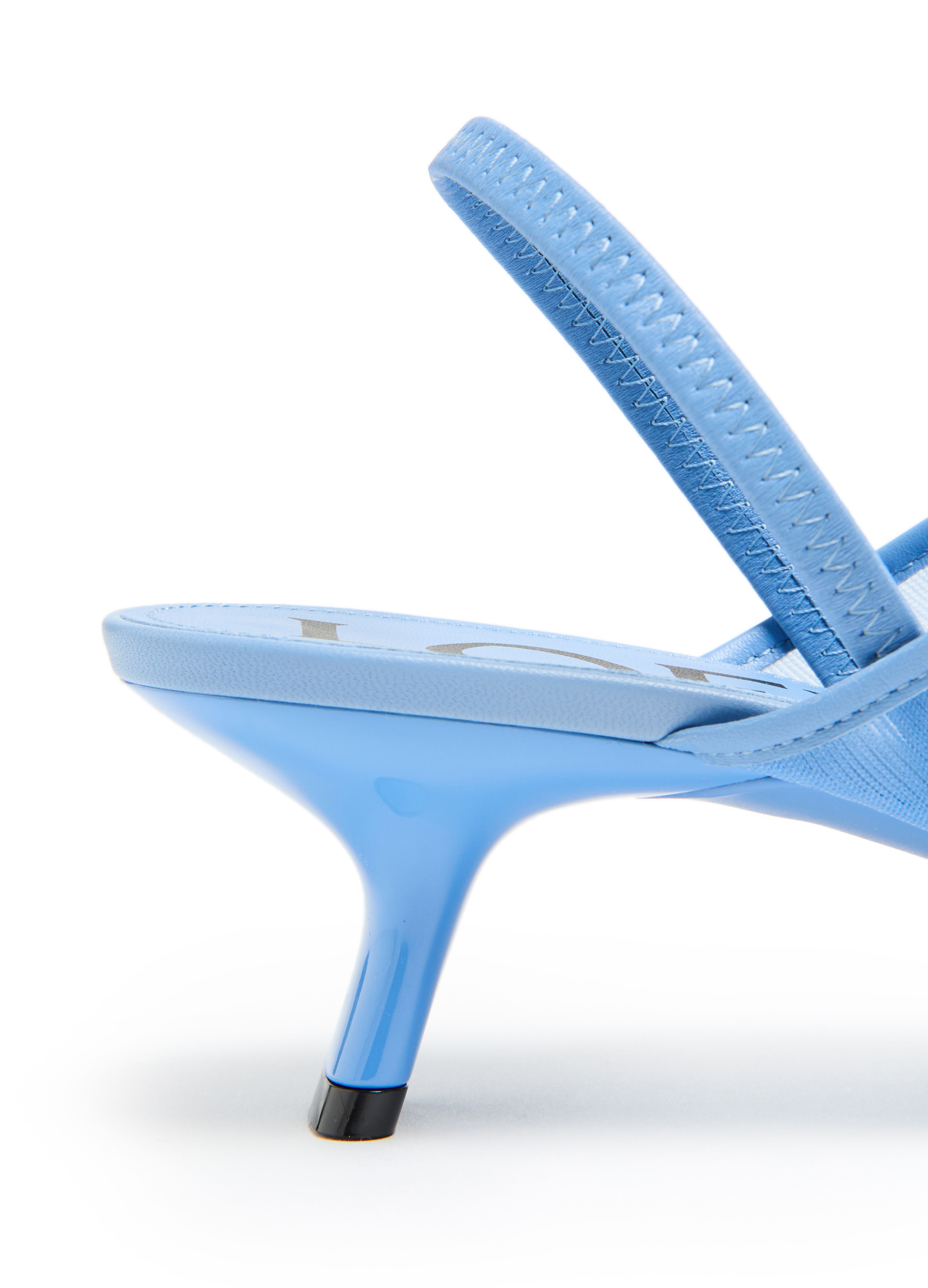 Loewe Scarpe Con Tacco Petal In Rete Ceruleo Donna In Blue