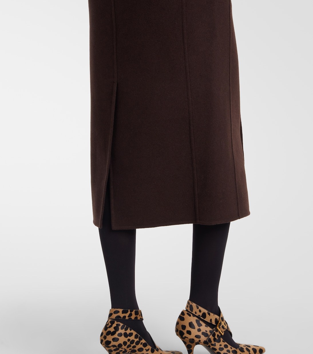 Khaite Jelson Wool Wrap Coat In Brown