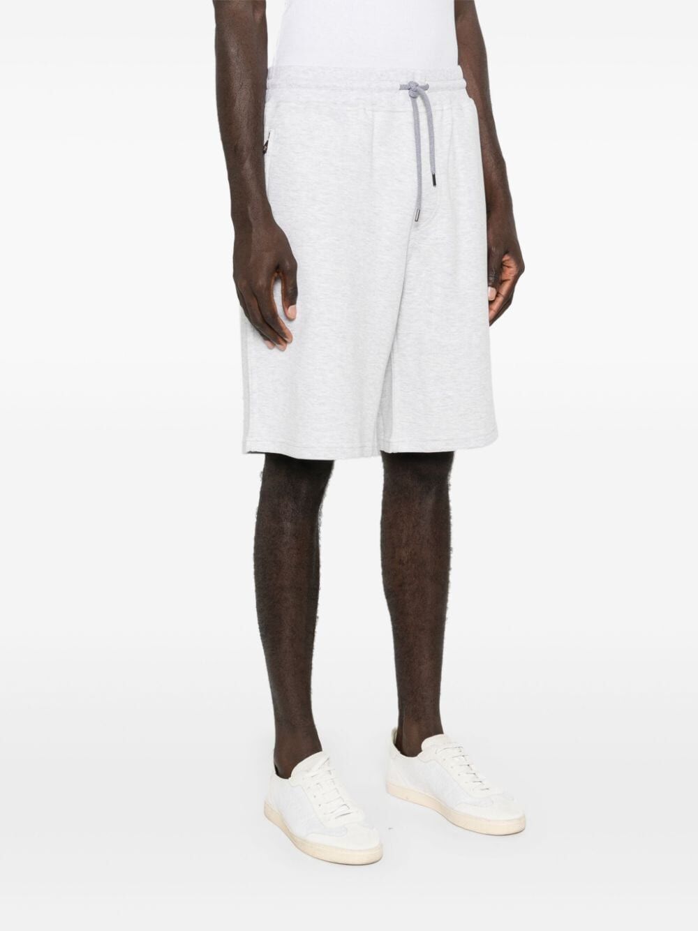 Brunello Cucinelli Elasticated-drawstring Waist Shorts In White