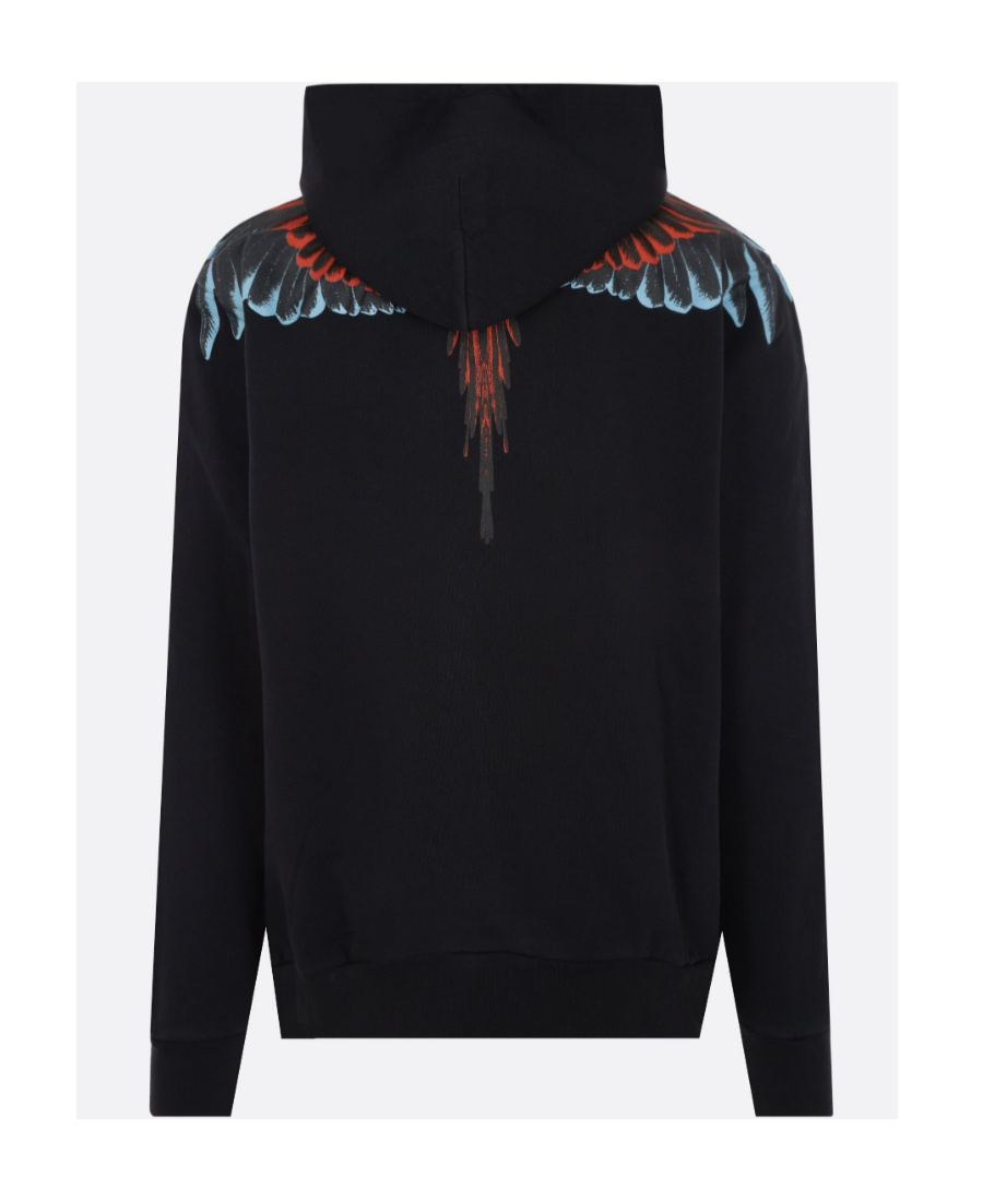 Marcelo Burlon County Of Milan Icon Wings Drawstring Hoodie In Black