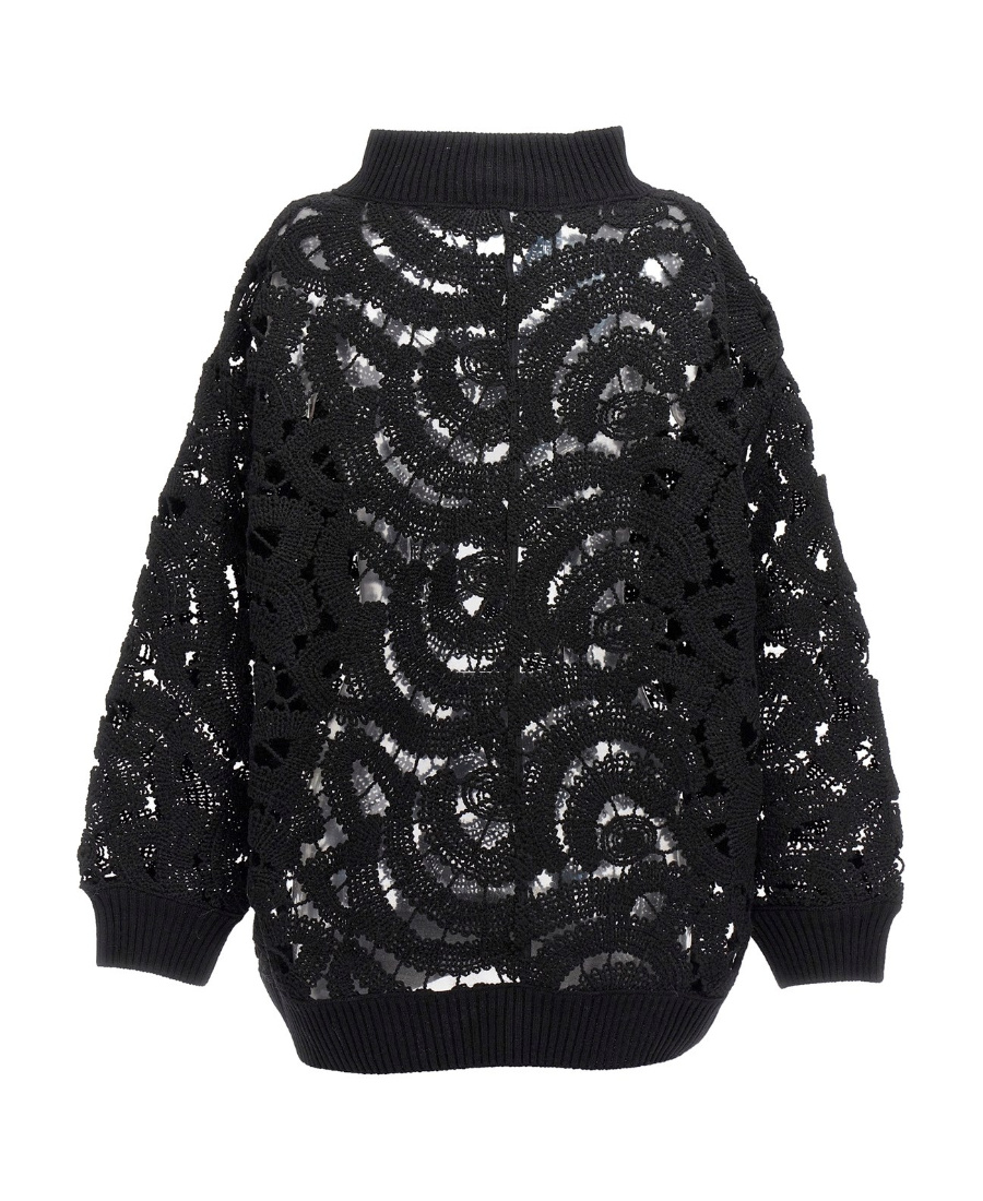 FABIANA FILIPPI HOLLOW-OUT LONG-SLEEVED SWEATER