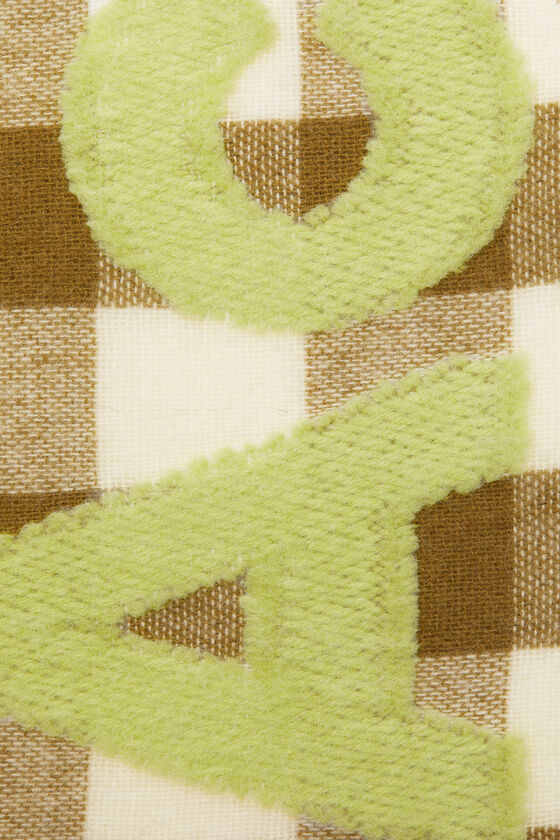 Acne Studios Jacquard-logo Checked Scarf In Multicolor