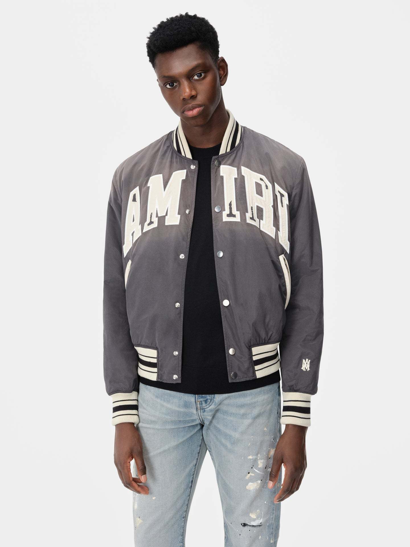 AMIRI LOGO-EMBROIDERED BOMBER JACKET