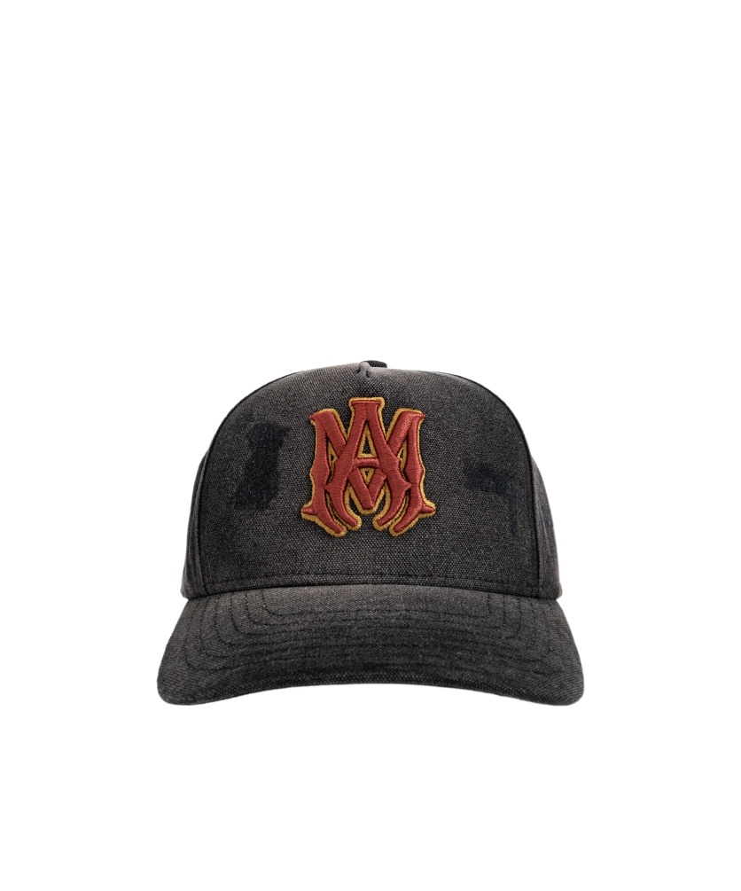 Amiri Ma Outline Canvas Hat In Black