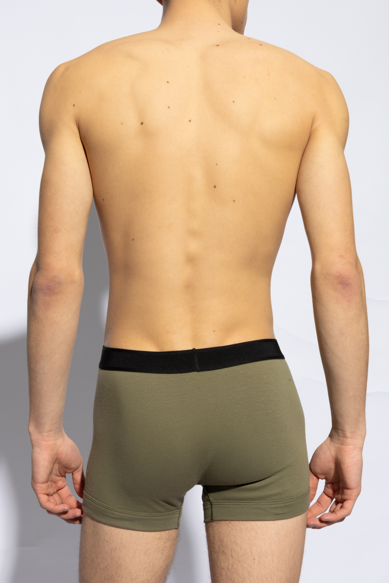 Shop Tom Ford Logo-waistband Stretch-cotton Boxers In Green