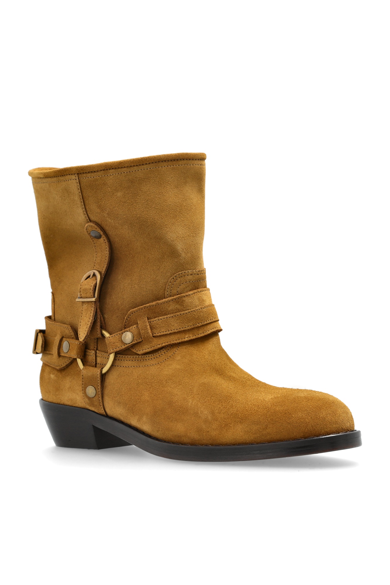 Isabel Marant Round Toe Short Boots In Brown