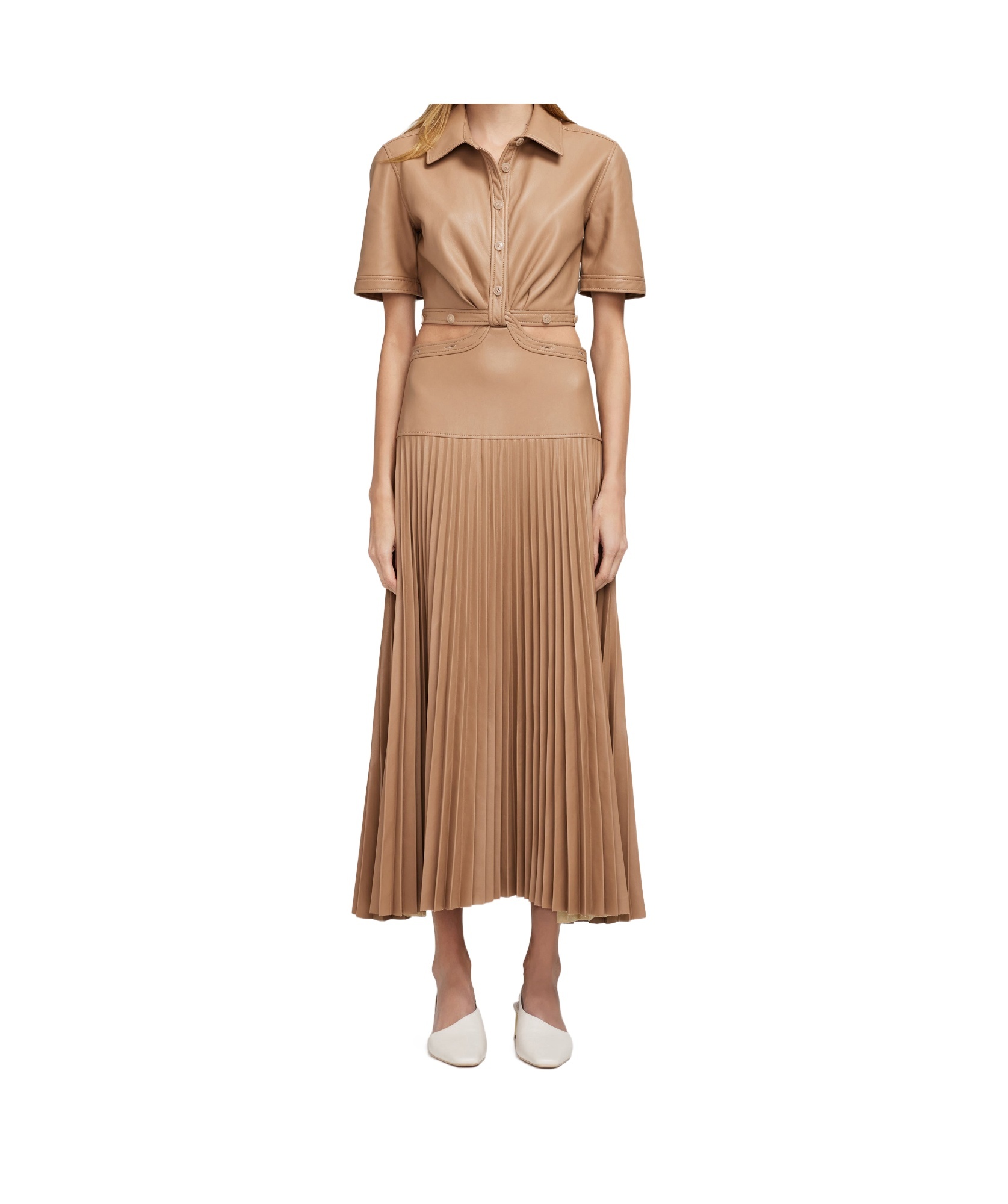 Jonathan Simkhai Maritza Cut-out Detail Shirtdress