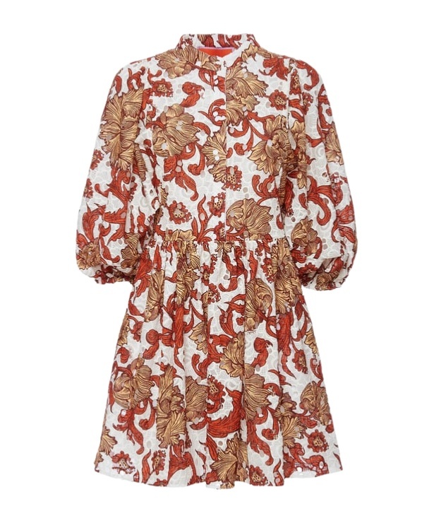 La Doublej Short Sleeve Dress In Brown